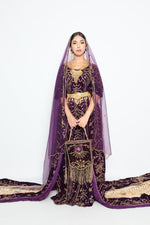 Upload the image to the Gallery viewer, Papillon Purple bridal dirac set
