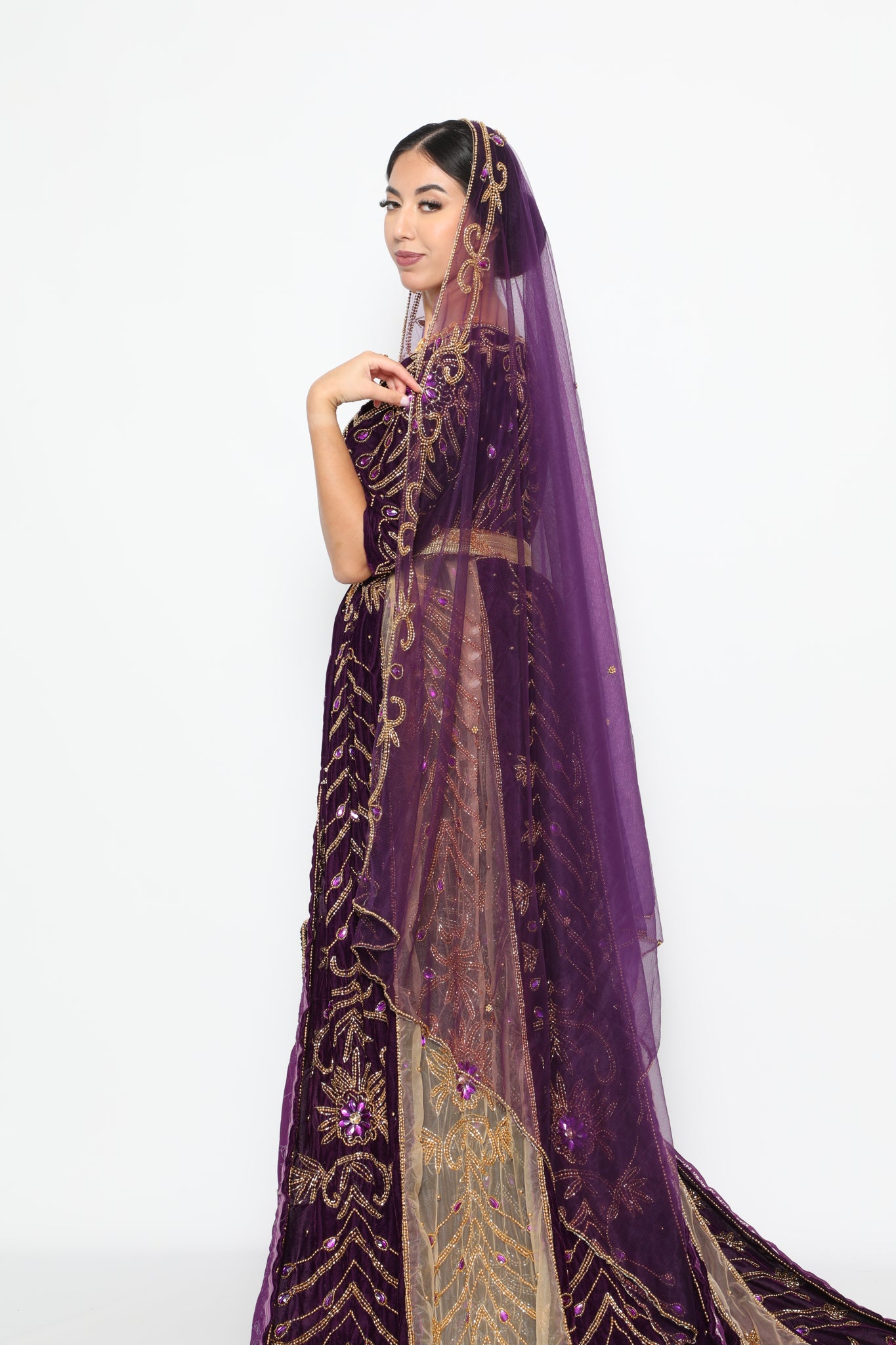 Papillon Purple bridal dirac set