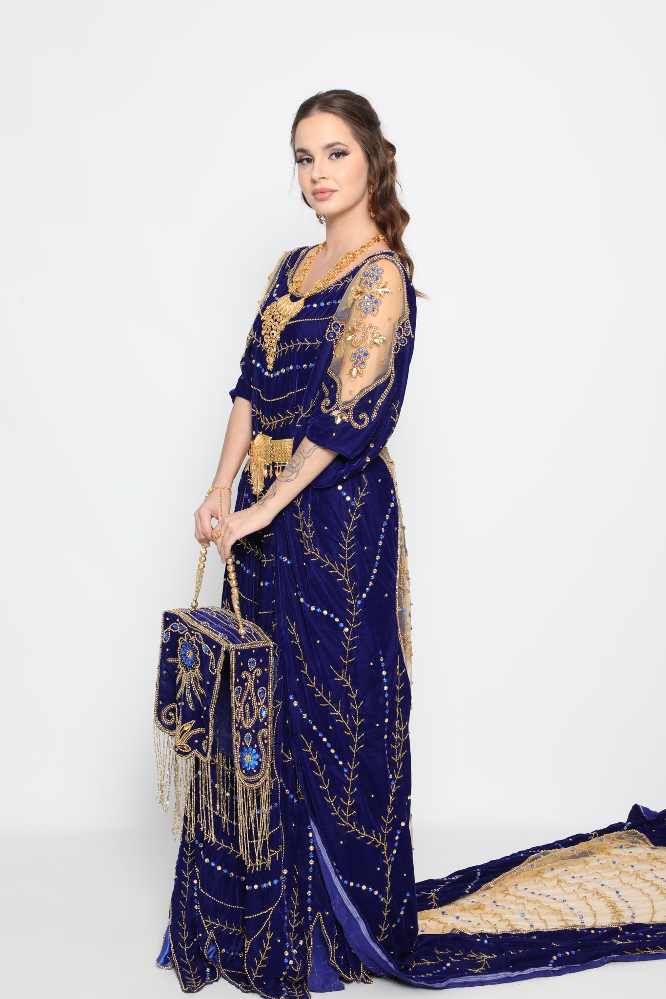 Blue Royal bridal dirac set